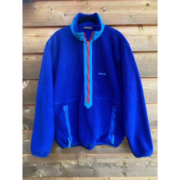 Patagonia Vintage blue 3/4 zip pullover jacket - Picture 1 of 6